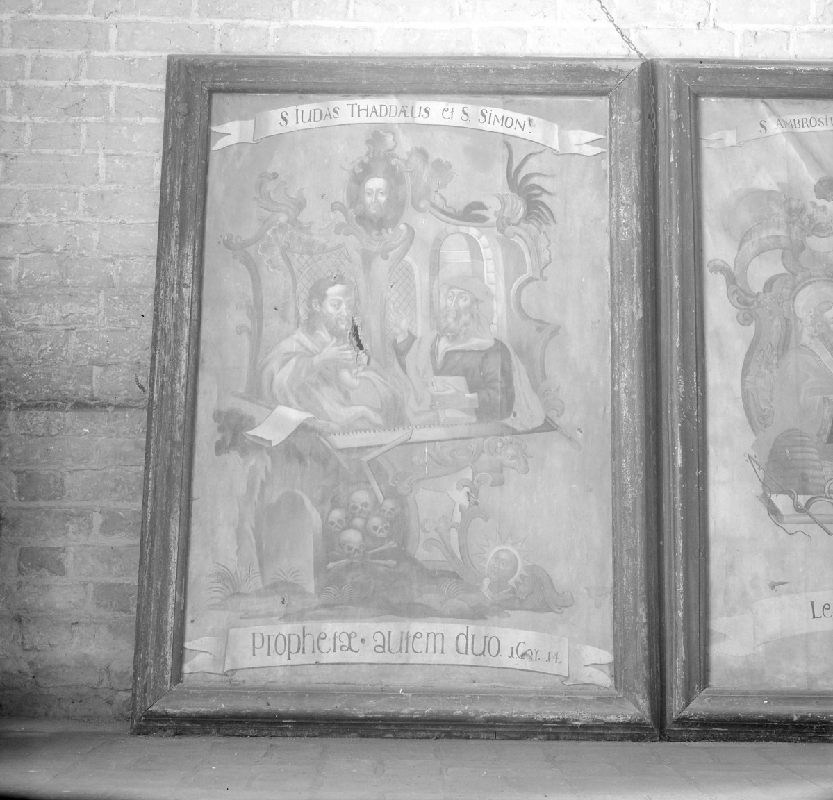 kościół pw. Ducha Świętego - zbiory - obraz śś. Judy Tadeusza i Szymona z 1770 r., skan 1