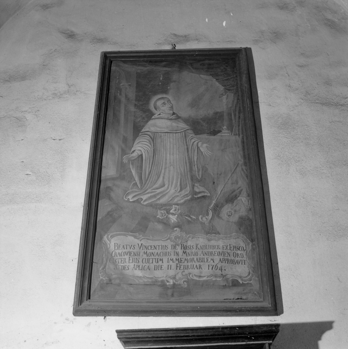 Bazyliki Wniebowzięcia NMP - wnętrze: obraz przedstawiający Wincentego Kadłubka, skan 1