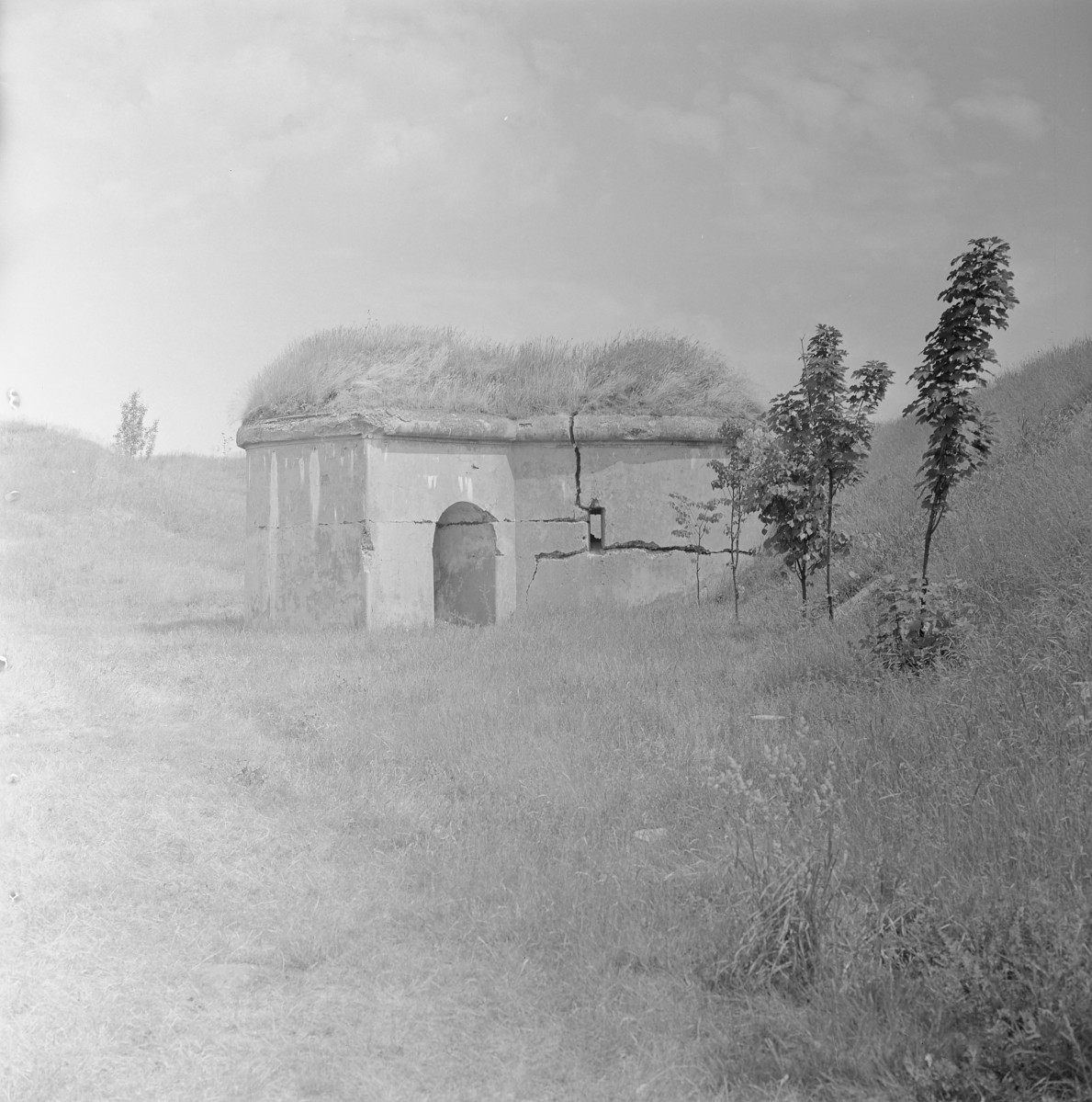 Twierdza Różan - fort nr. 1, schron pogotowia, skan 1