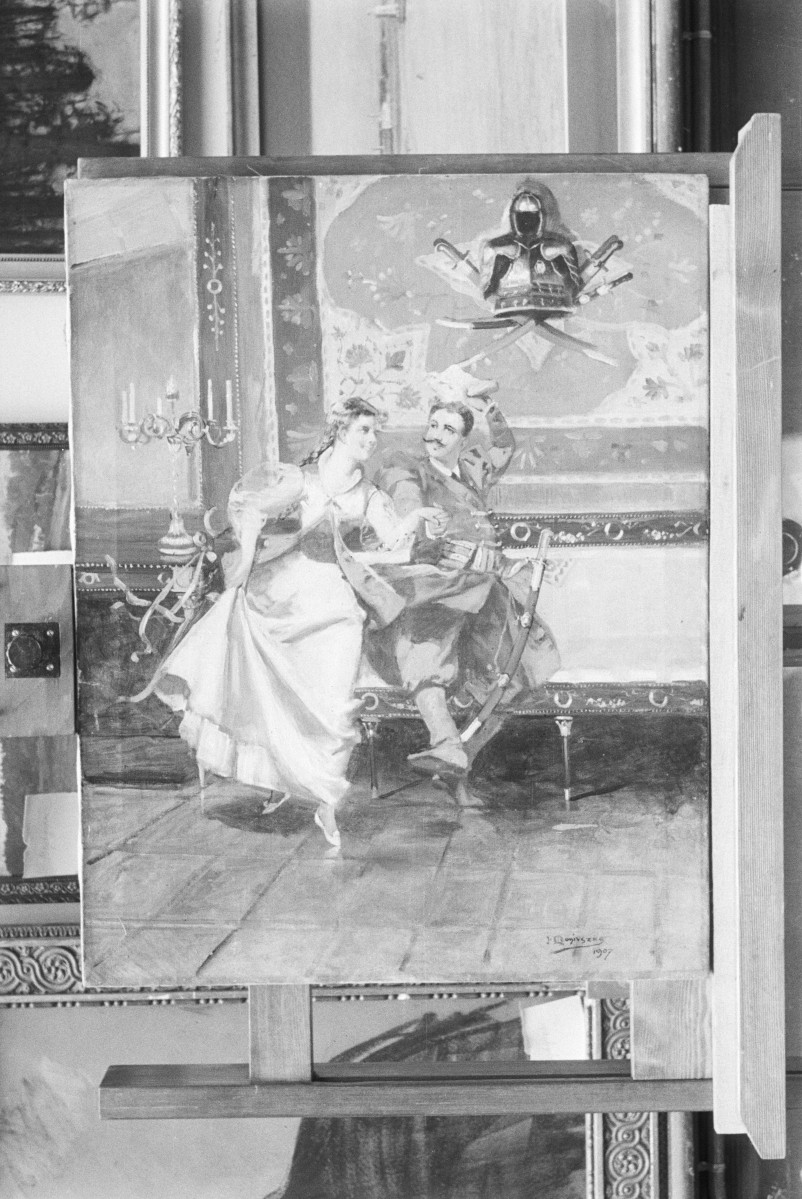 Jan Moniuszko - Scena z Pana Tadeusza, olej na płótnie, Muzeum Narodowe w Warszawie, skan 1