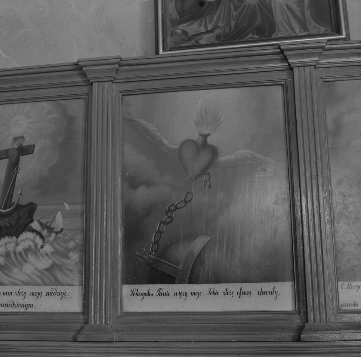 klasztor ss. Mniszek Benedyktynek - kościół pw. Najświętszej Maryi Panny i św. Wojciecha - wnętrze - obraz w zapleczu stall, skan 1