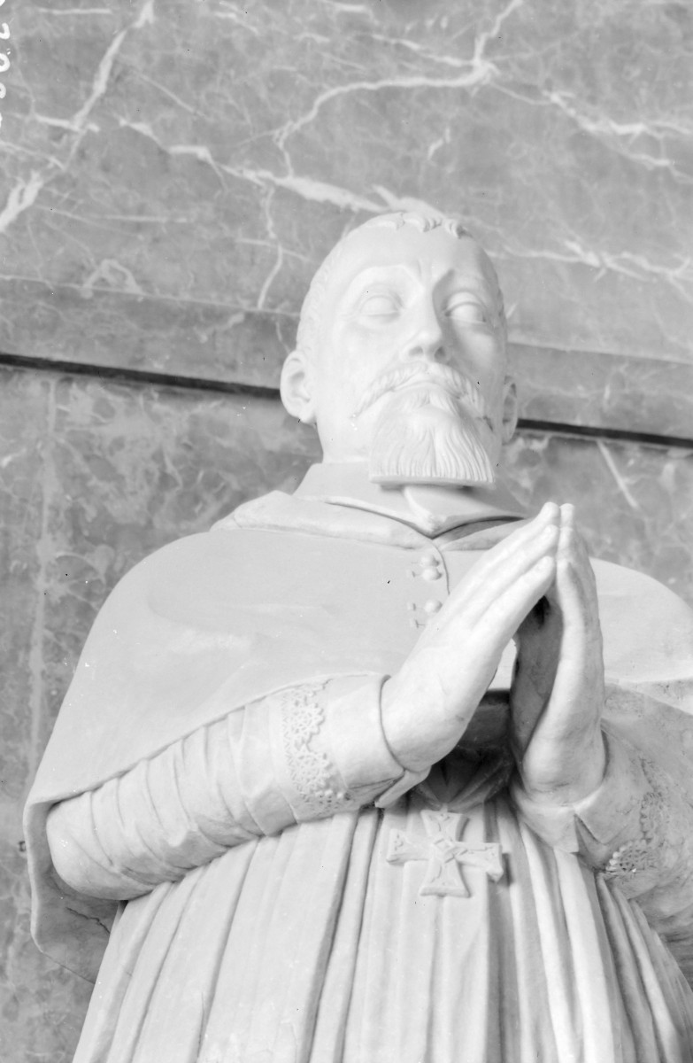 Katedra pw. Wniebowzięcia Najświętszej Marii Panny - wnętrze - kaplica W. Baranowskiego, ściana zachodnia nagrobek W. Baranowskiego - postać, fragment, skan 1