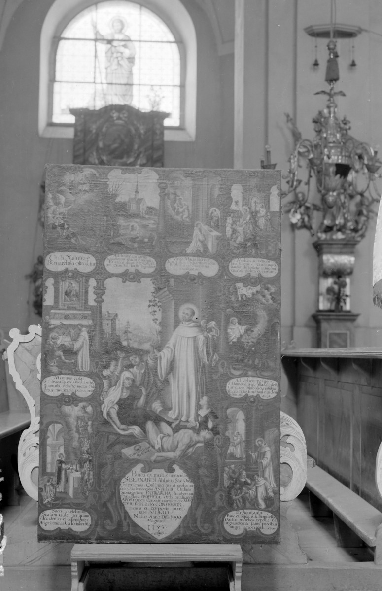 kościół pw. Jana Chrzciciela - Sanktuarium Matki Bożej Grodowieckiej – Jutrzenki Nadziei - wnętrze - obraz cuda św. Bernarda, skan 1