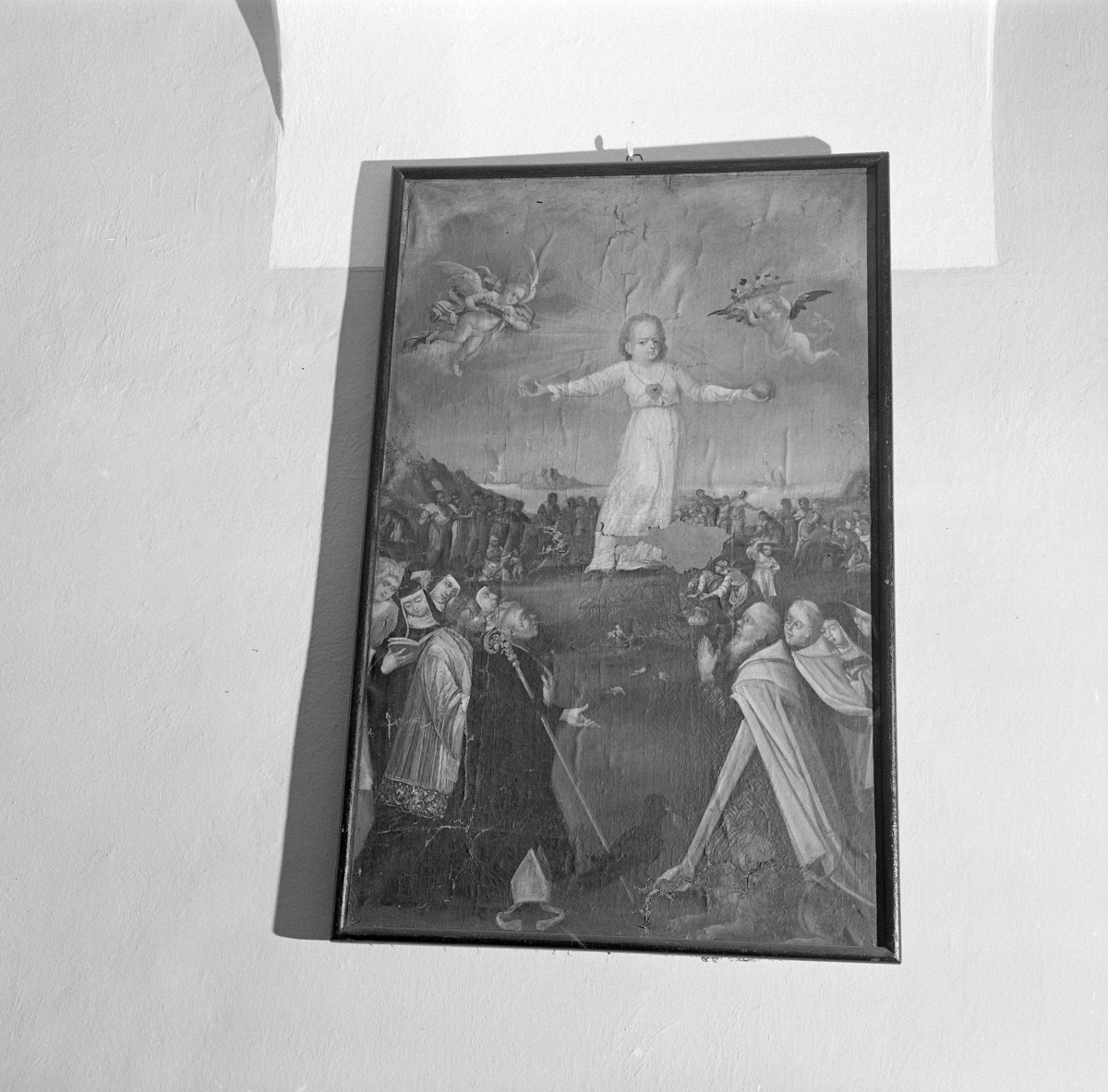 klasztor ss. Mniszek Benedyktynek - zbiory - obraz Adoracja Dzieciątka z XVIII wieku, skan 1