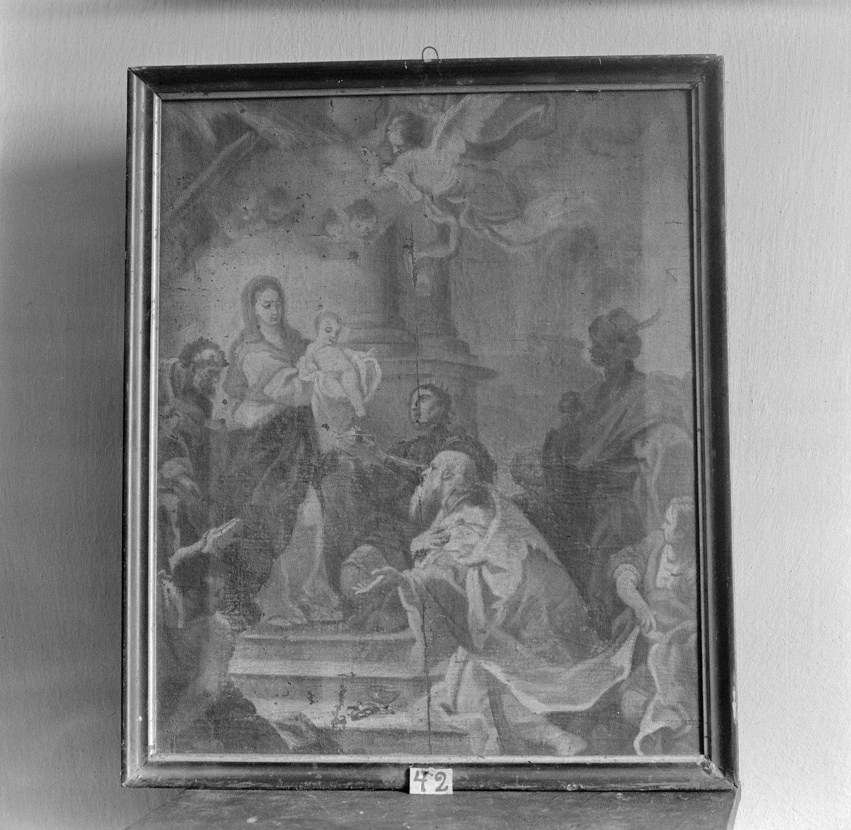 klasztor ss. Mniszek Benedyktynek - zbiory - obraz Pokłon Trzech Króli wg. Veronese'a z XVIII wieku, skan 1