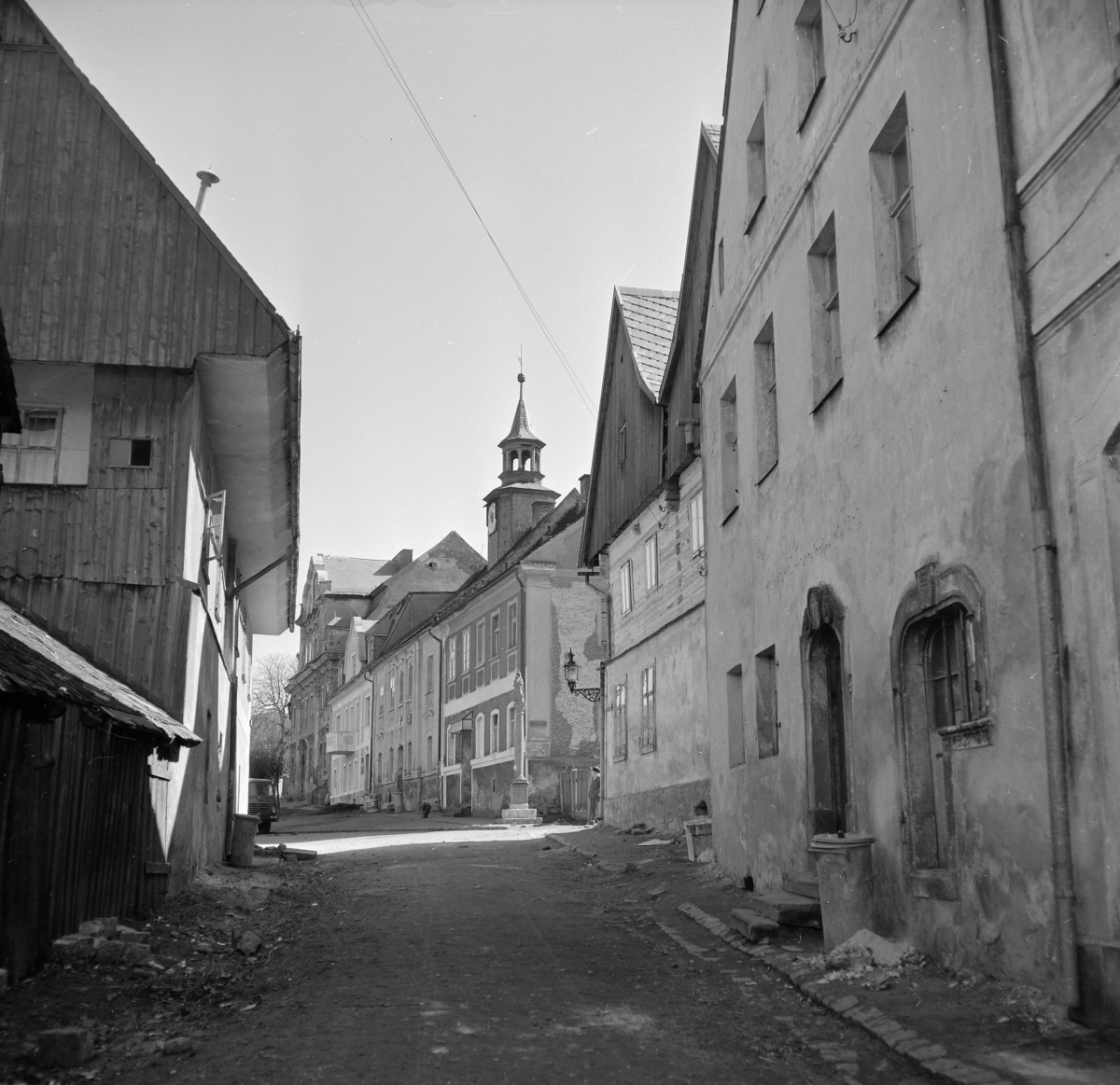 Elewacje kamienice, zabudowa miejska., skan 1