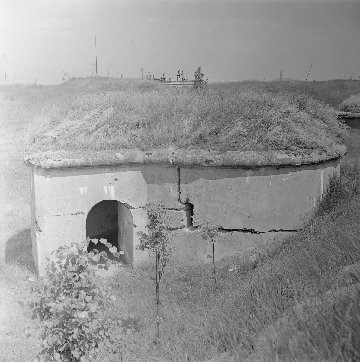 Twierdza Różan - fort nr. 1, schron pogotowia, skan 1