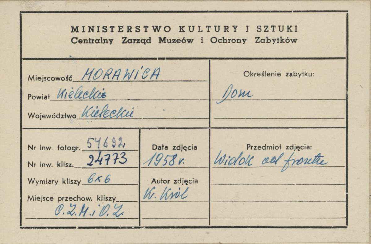 Widok ogólny domu w mieście - metryczka

, skan 1