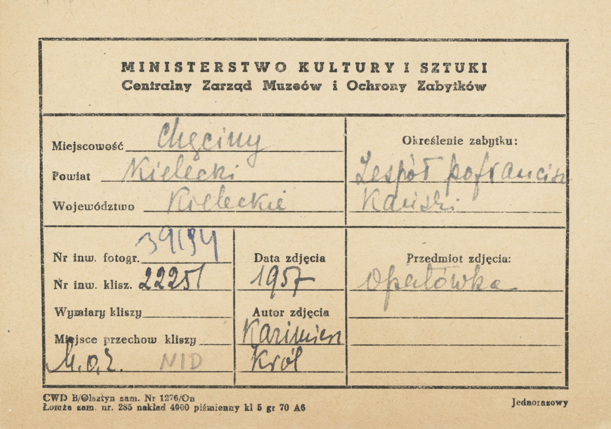 Zespół klasztorny Franciszkanów - widok zabudowań - metryczka, skan 1