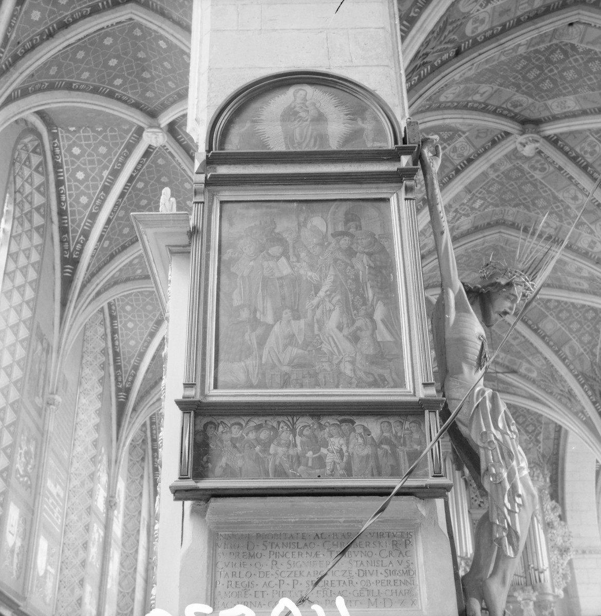 kościół katedralny pw. Narodzenia Najświętszej Marii Panny - wnętrze: obraz wotywny St. Chroberskiego, skan 1