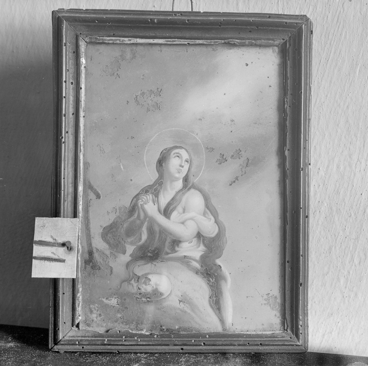 klasztor ss. Mniszek Benedyktynek - zbiory - obraz św. Marii Magdaleny /na szkle/ z XVIII w., skan 1