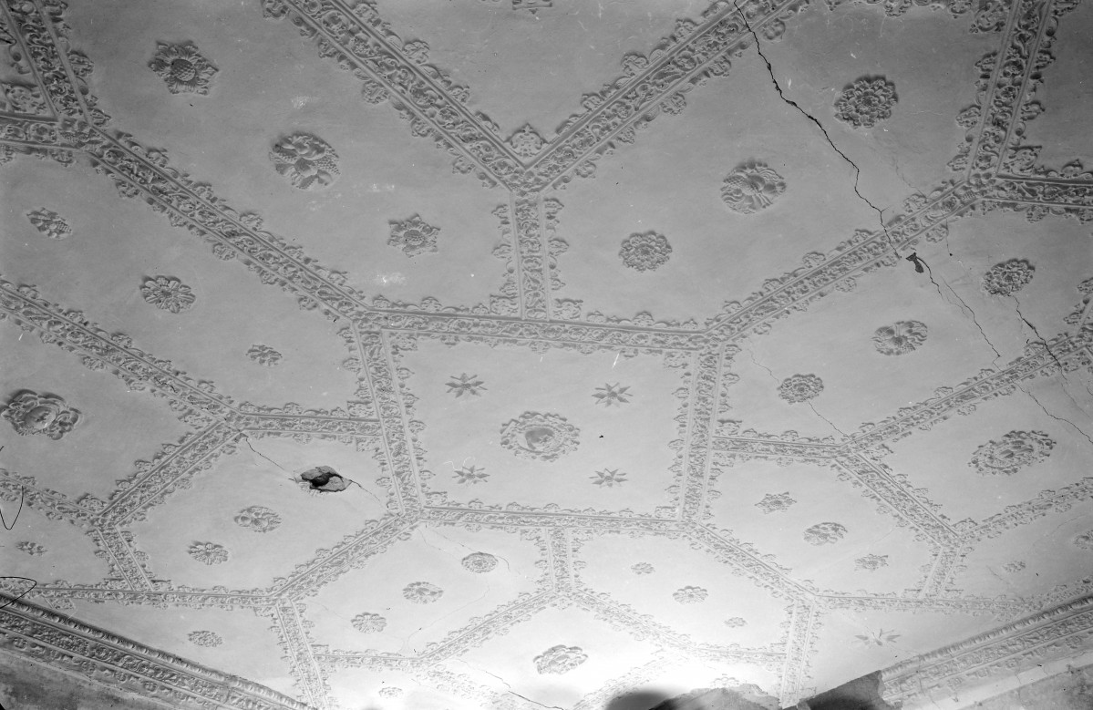 pałac - detale, ornamenty stropu, skan 1
