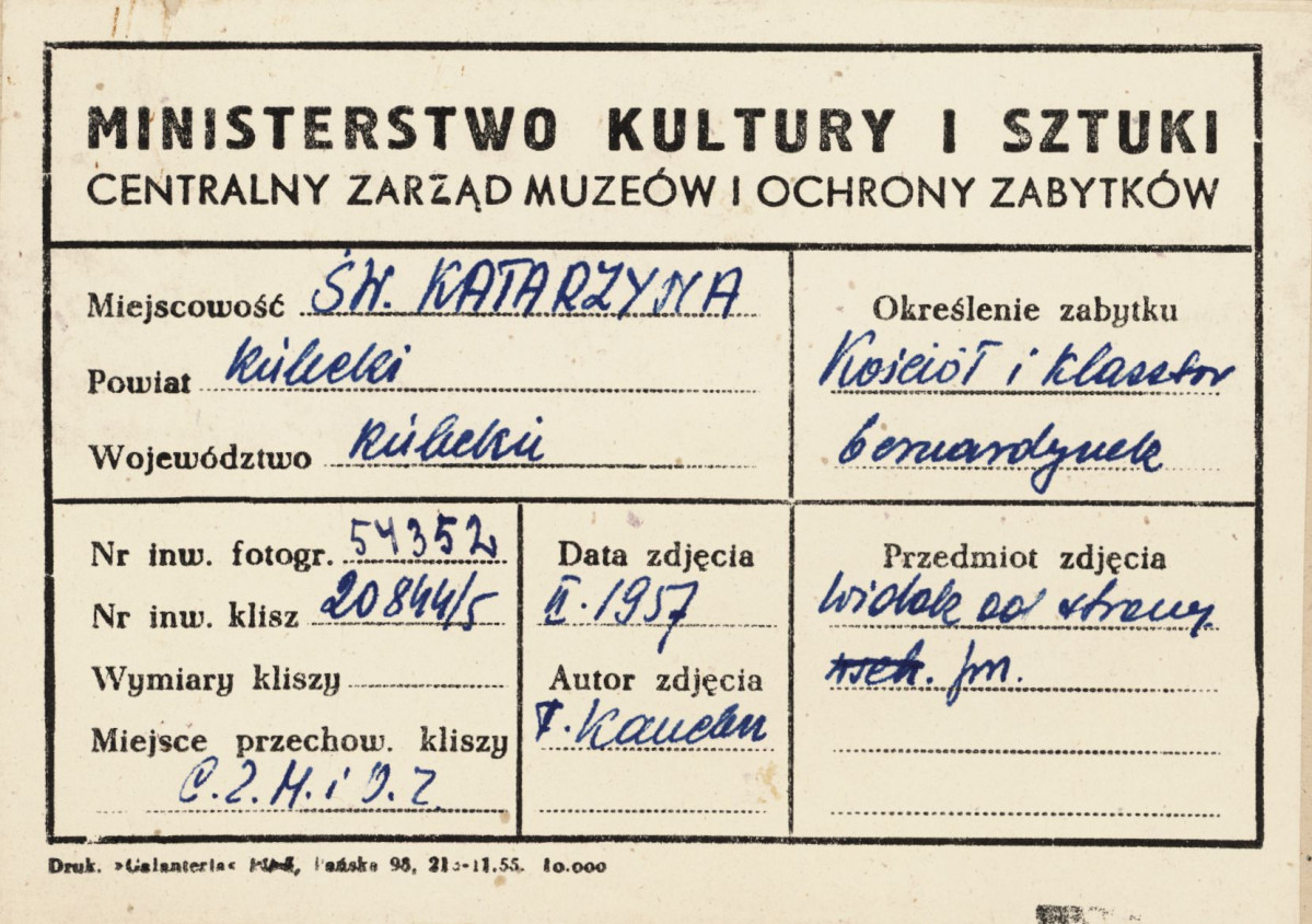 Zespół klasztorny - widok ogólny od strony płn. - metryczka, skan 1