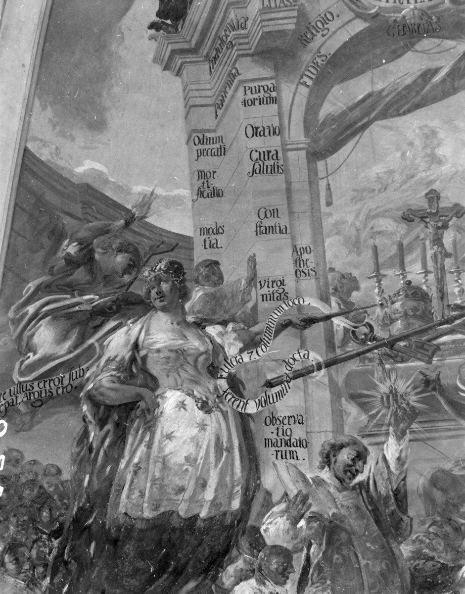 Kościół pw. NMP i św. Mikołaja - fragment polichromii, skan 1