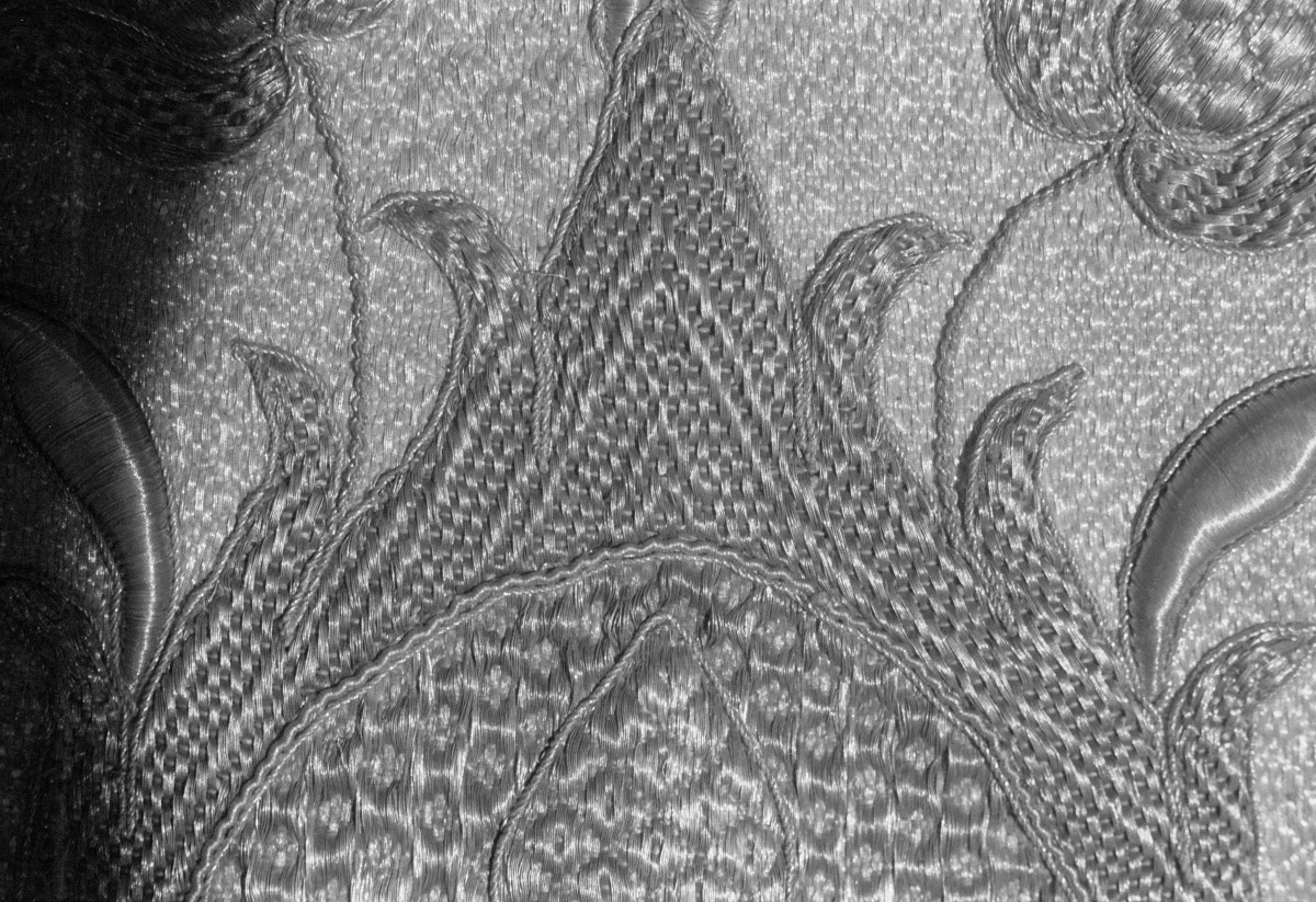 Skarbiec katedralny - Ornat haft Polski. połowa XVII wieku, Detale dekoracji. , skan 1