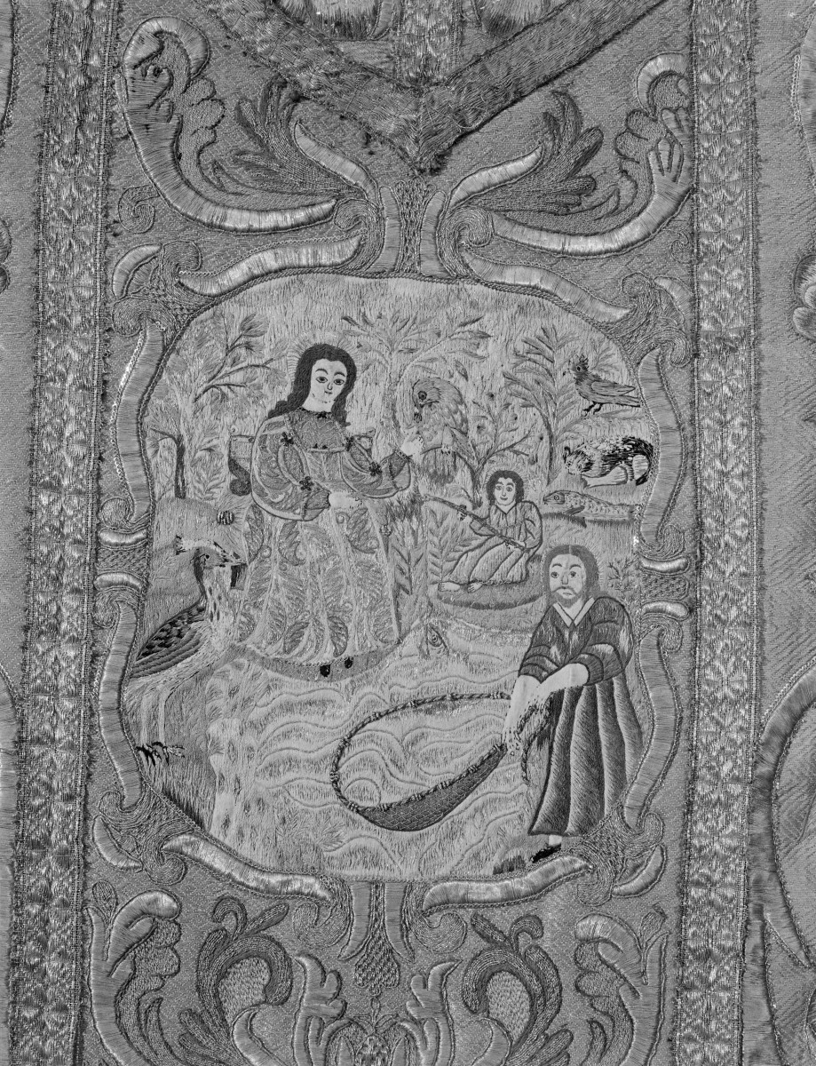 klasztor Benedyktynek - zbiory - ornat barokowy - fragment, skan 1