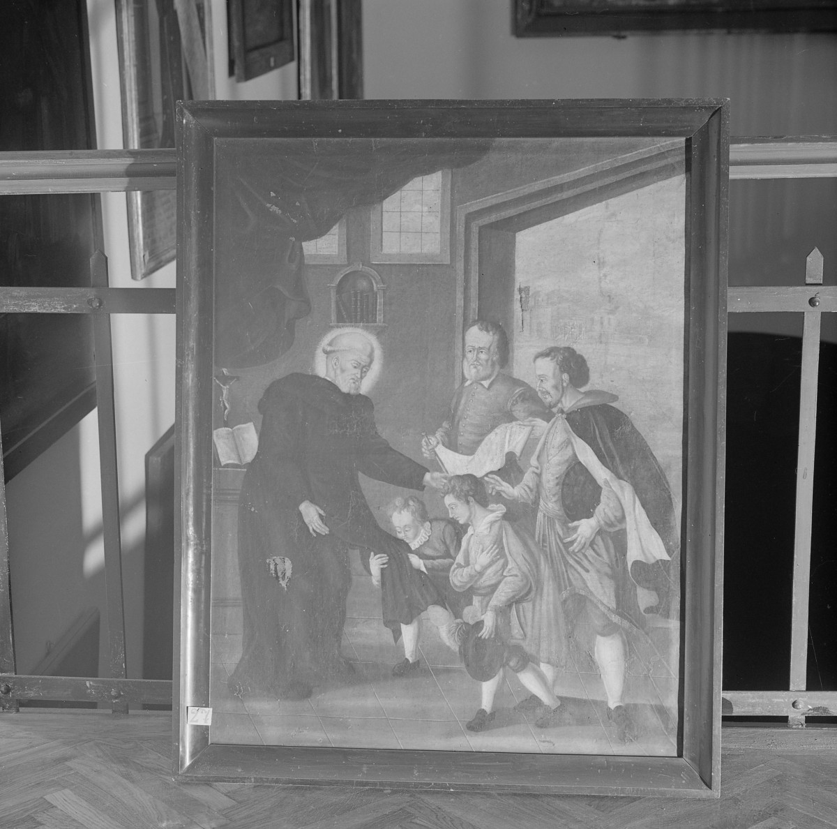 klasztor ss. Mniszek Benedyktynek - zbiory - obraz świętego /?/ z XVIII w., skan 1