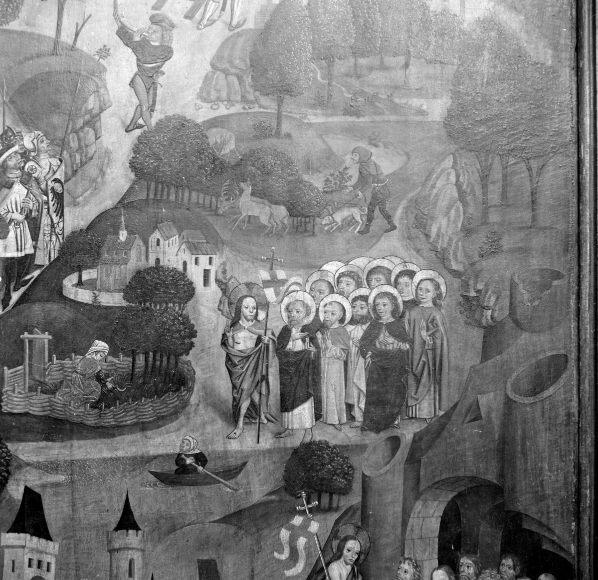 kościół Świętych Apostołów Jakuba i Filipa - prezbiterium, fragment obrazu pasyjnego , skan 1