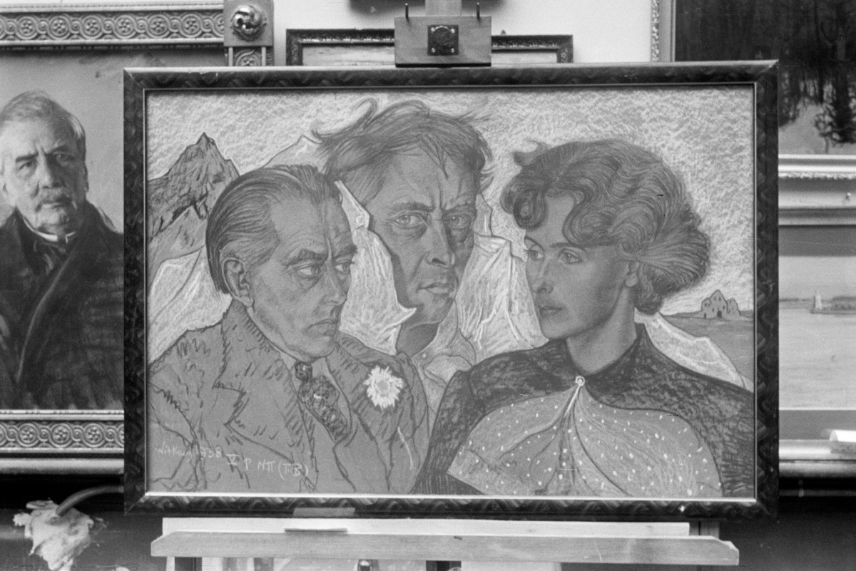 Stanisław Ignacy Witkiewicz (Witkacy) - portret zbiorowy - Muzeum Tatrzańskie im. dra Tytusa Chałubińskiego w Zakopanem, skan 1