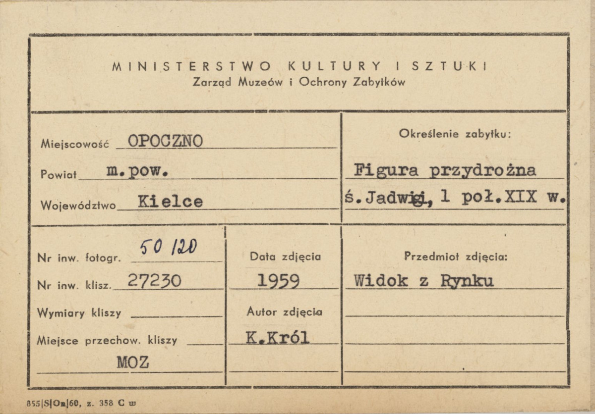 Kapliczka przydrożna - widok ogólny - metryczka

 , skan 1