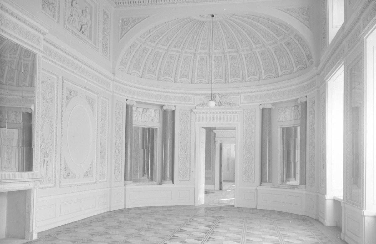 pałac Potockich / Tyszkiewiczów - sala balowa - sklepienie, dekor, skan 1