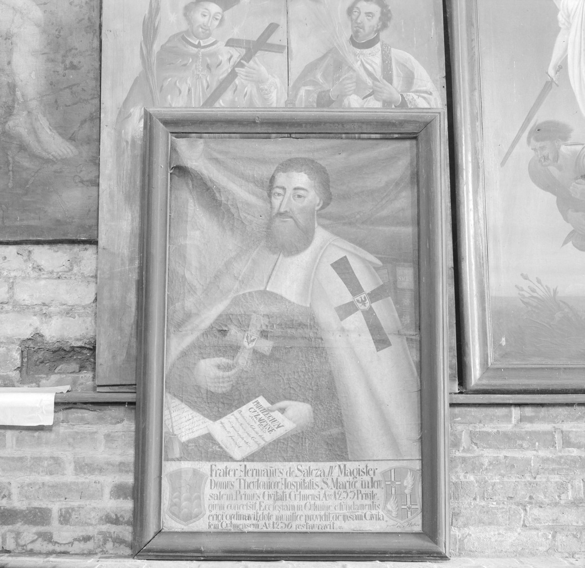 kościół pw. Ducha Świętego - zbiory - obraz św. Hermana von Salza mal. Hohn z 1823 r., skan 1