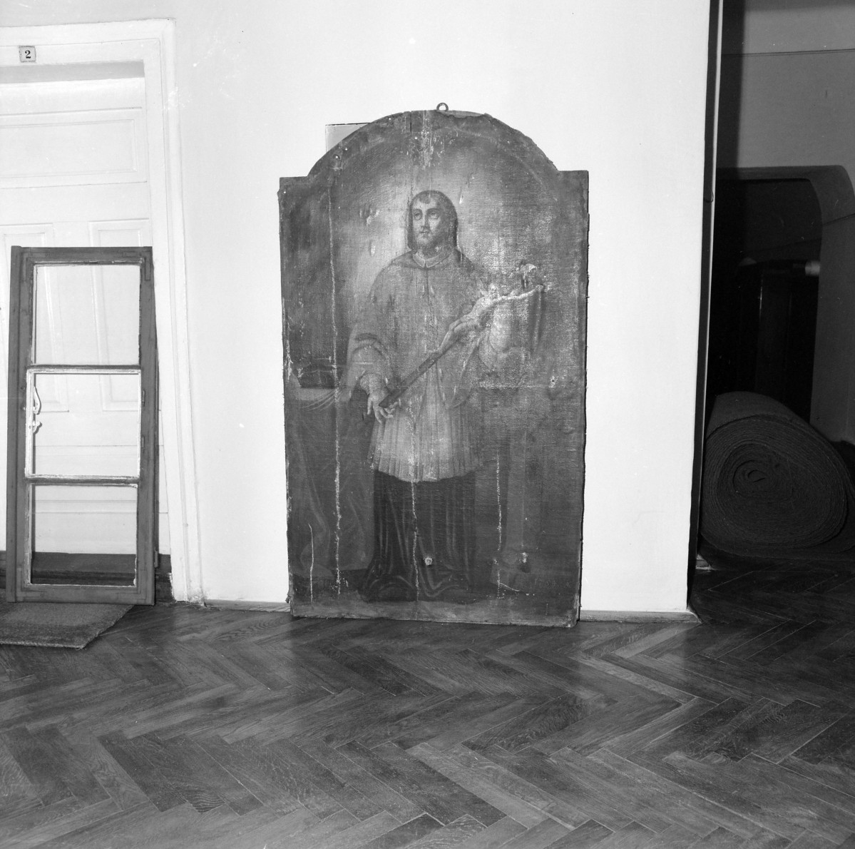 Zespół klasztorny bernardynów - wnętrze: obraz św. Jana Nepomucena, skan 1