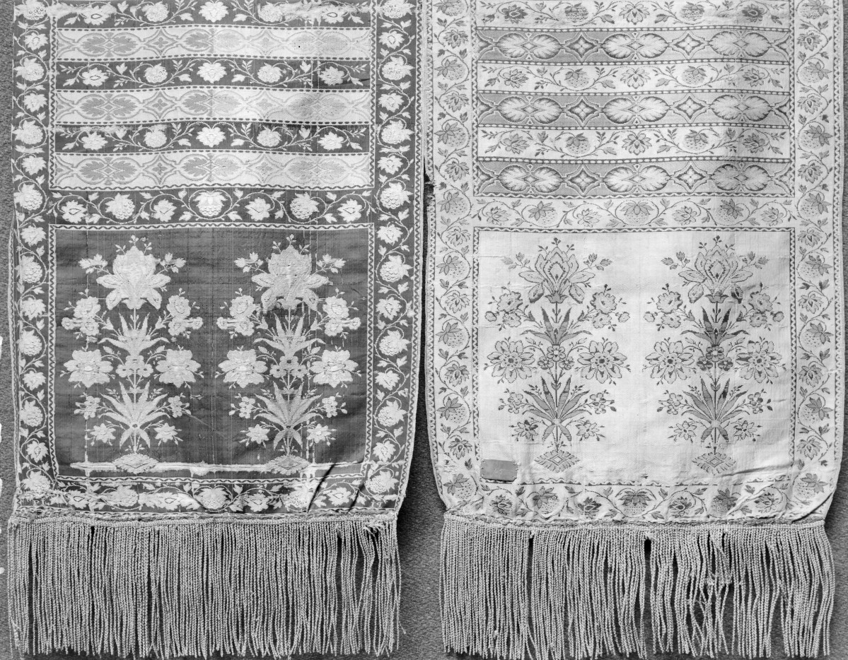 kościół pw. Wniebowzięcia Najświętszej Maryi Panny i św. Zygmunta - Muzeum Diecezjalne - zbiory - pas kontuszowy - fragment, skan 1