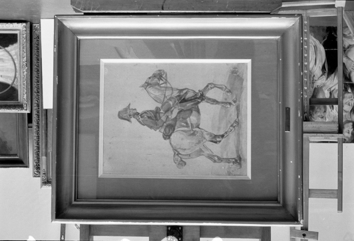 Piotr Michałowski - żandarm francuski, akwarela, Muzeum Narodowe w Warszawie, skan 1