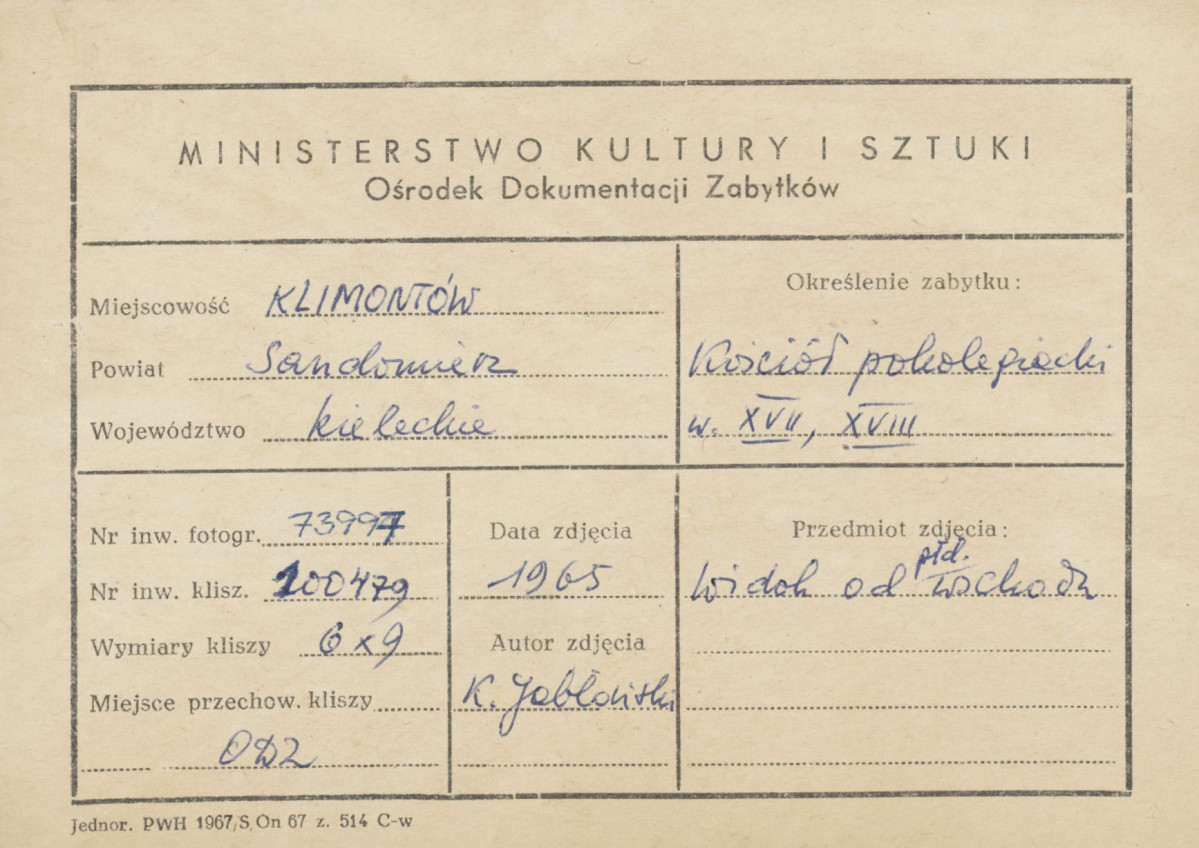 Kościół parafialny - widok ogólny od strony płd-wsch. - metryczka, skan 1