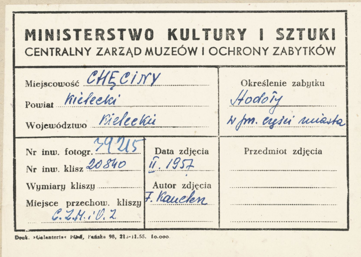 Miasto - widok zespołu stodół - metryczka, skan 1