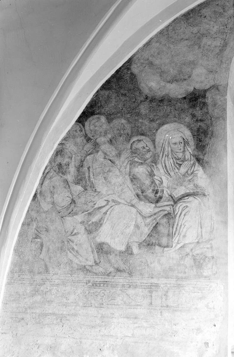 Kościół Dominikanek pw. Ducha Świętego - wnętrze: fragment polichromii, skan 1