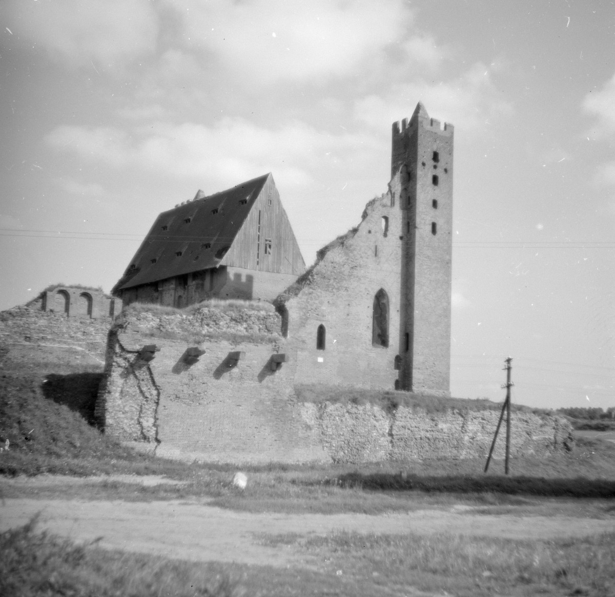 ruiny zamku XIII/XIV w. - widok ogólny, skan 1