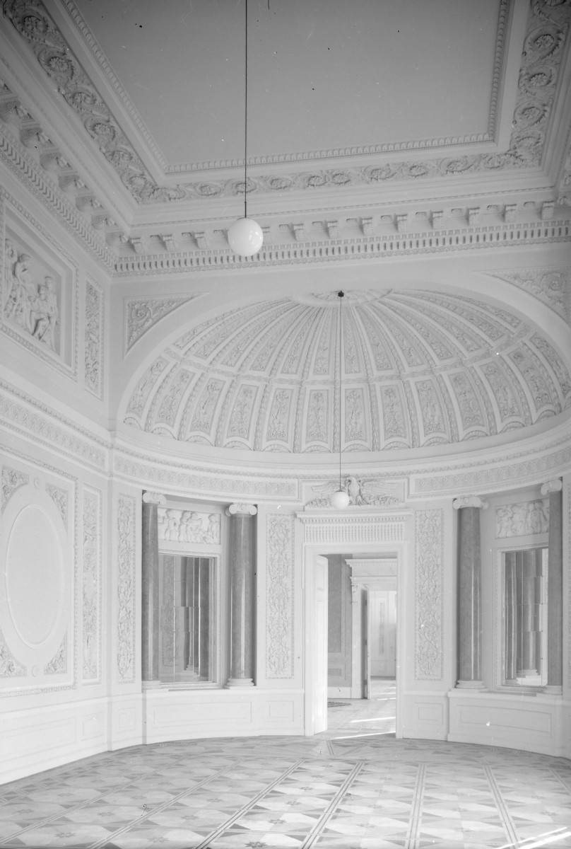 pałac Potockich / Tyszkiewiczów - sala balowa - sklepienie, dekor, skan 1