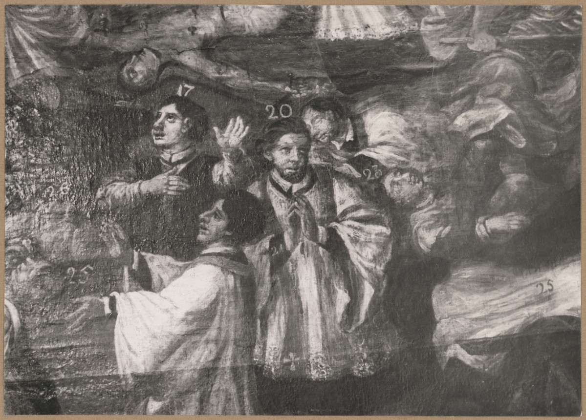 Katedra - wnętrze, obraz "Męczennicy" - fragment, skan 1