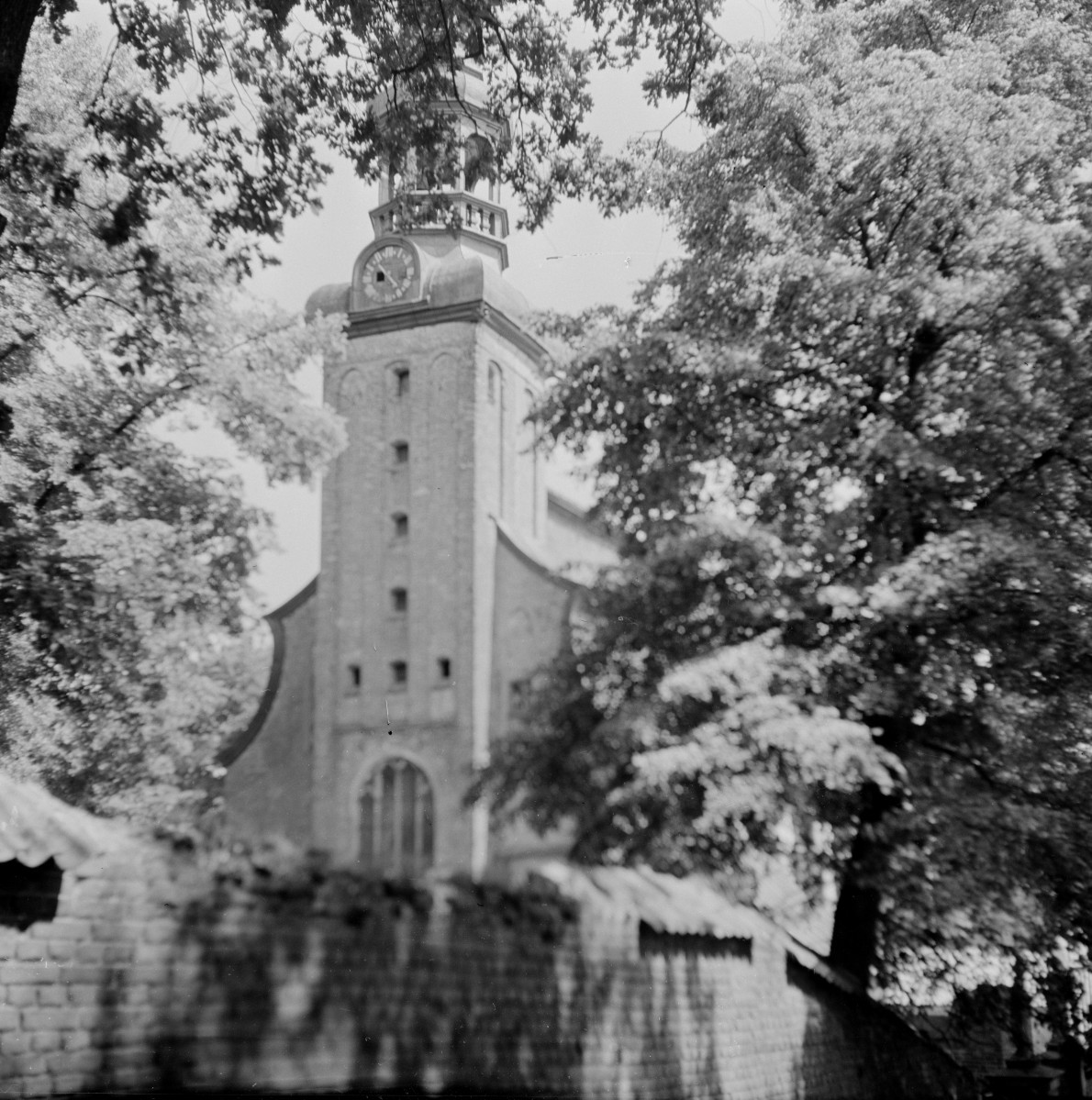 kościół pw. Wniebowzięcia Najświętszej Marii Panny - elewacja południowa - widok ogólny, skan 1
