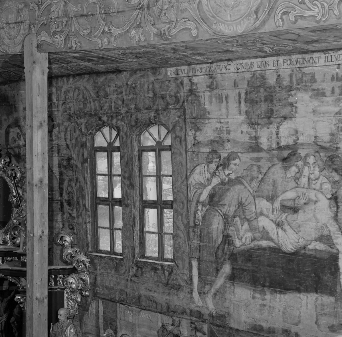 kościół pw. św. Jana Chrzciciela - wnętrze - nawa główna - ściana południowa - fragment, skan 1
