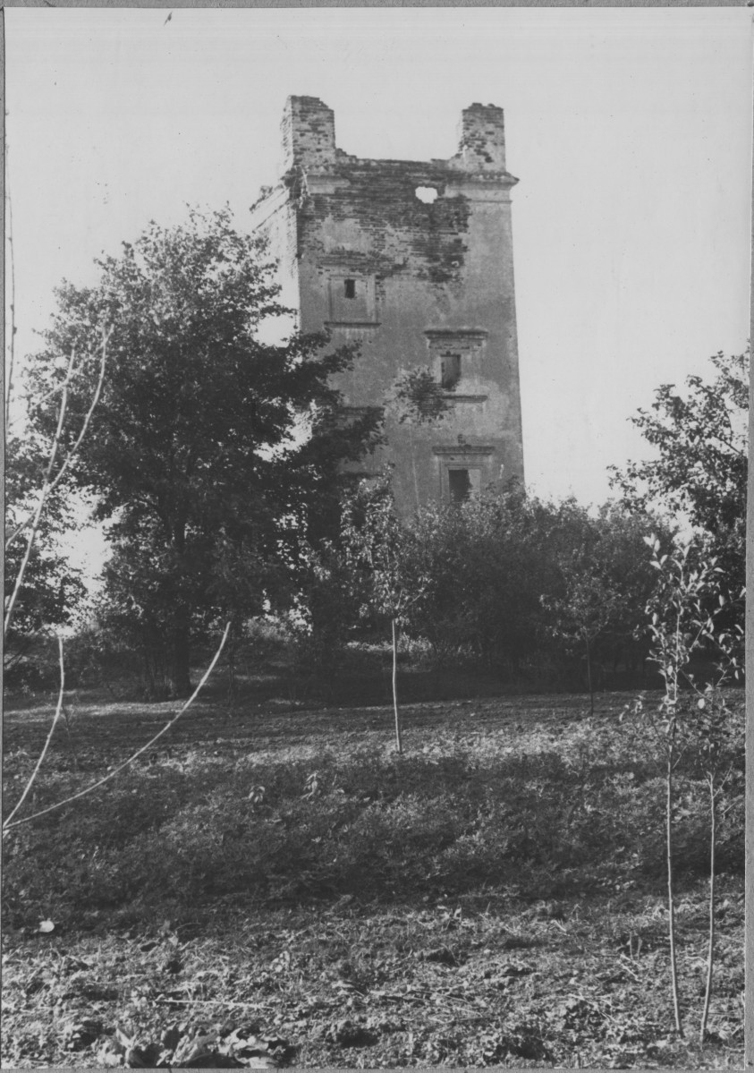 Ruiny zamku - widok wieży, skan 1