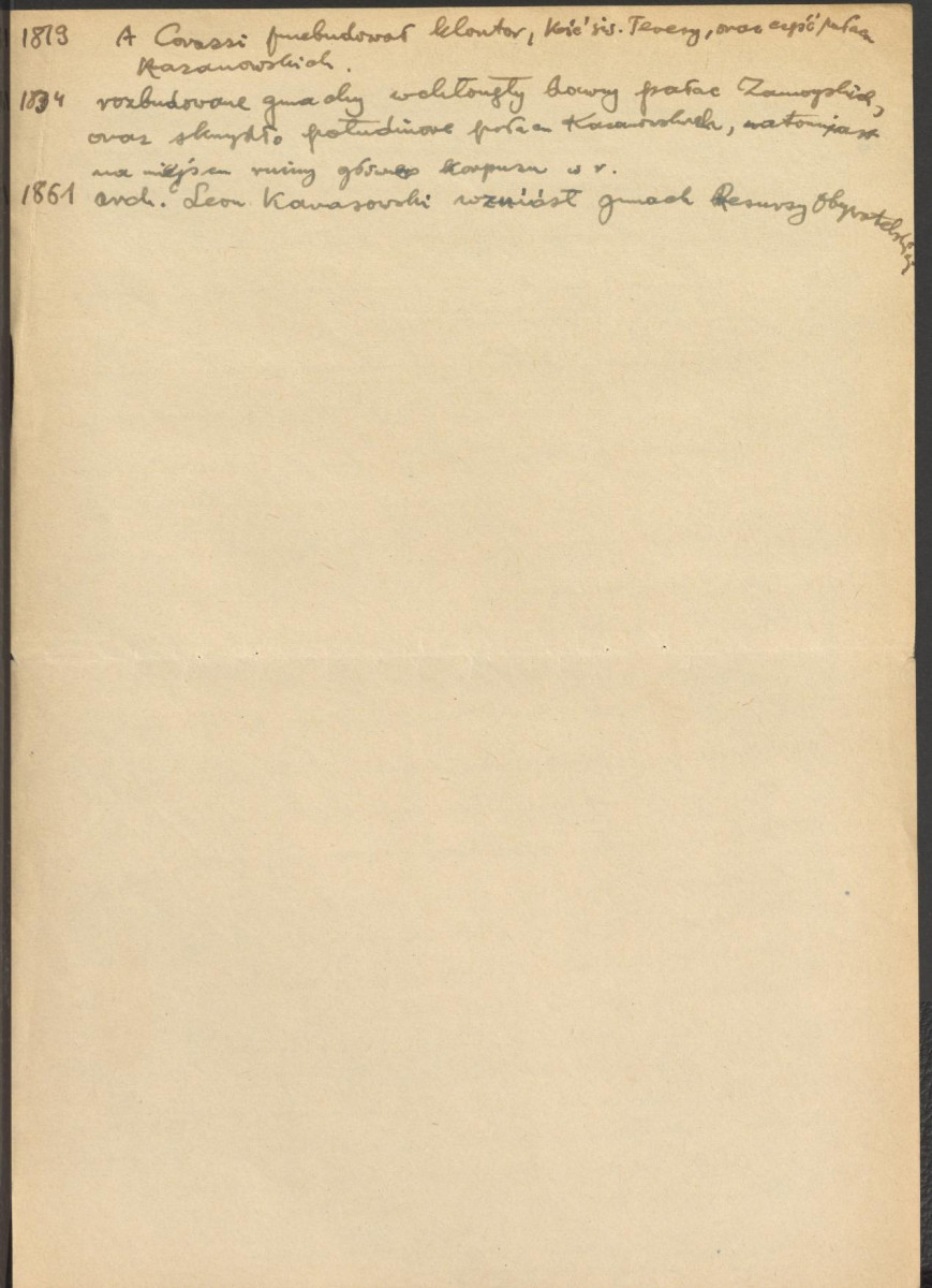 wypis z czasopisma "Stolica", 1948, nr. 7 (66), s.8 na temat historii Pałacu Kazanowskich, chronologia wydarzeń, skan 2