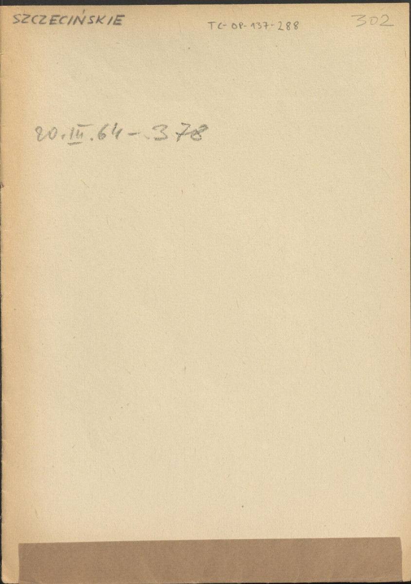 obwoluta rejestru - szczecińskie - 20.III.64 - 378, skan 1