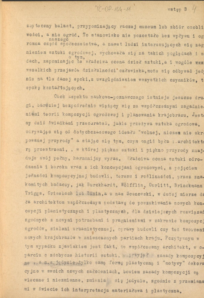 fragment tekstu dotyczący tematu "Ogrody Polskie. Średniowiecze, odrodzenie, barok", wstęp, skan 4