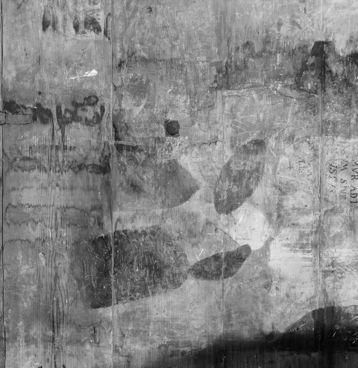 kościół pw. św. Elżbiety Węgierskiej - wnętrze - nawa główna - ściana zachodnia /?/ - polichromia - fragment, skan 1