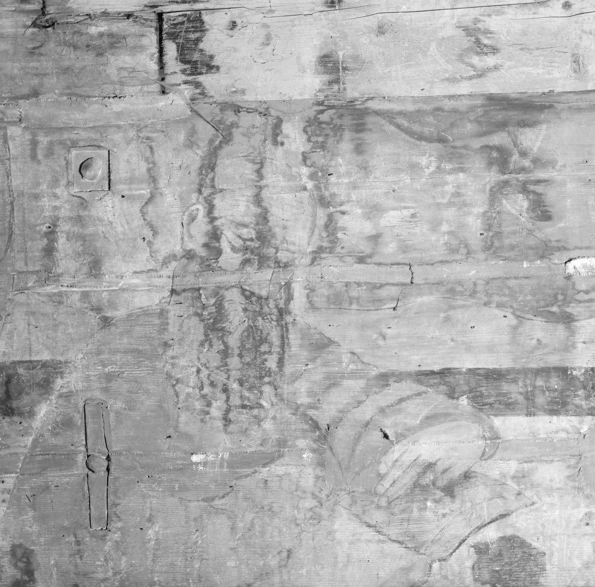 kościół pw. św. Elżbiety Węgierskiej - wnętrze - prezbiterium - ściana południowa - polichromia - św. Hieronim - fragment, skan 1
