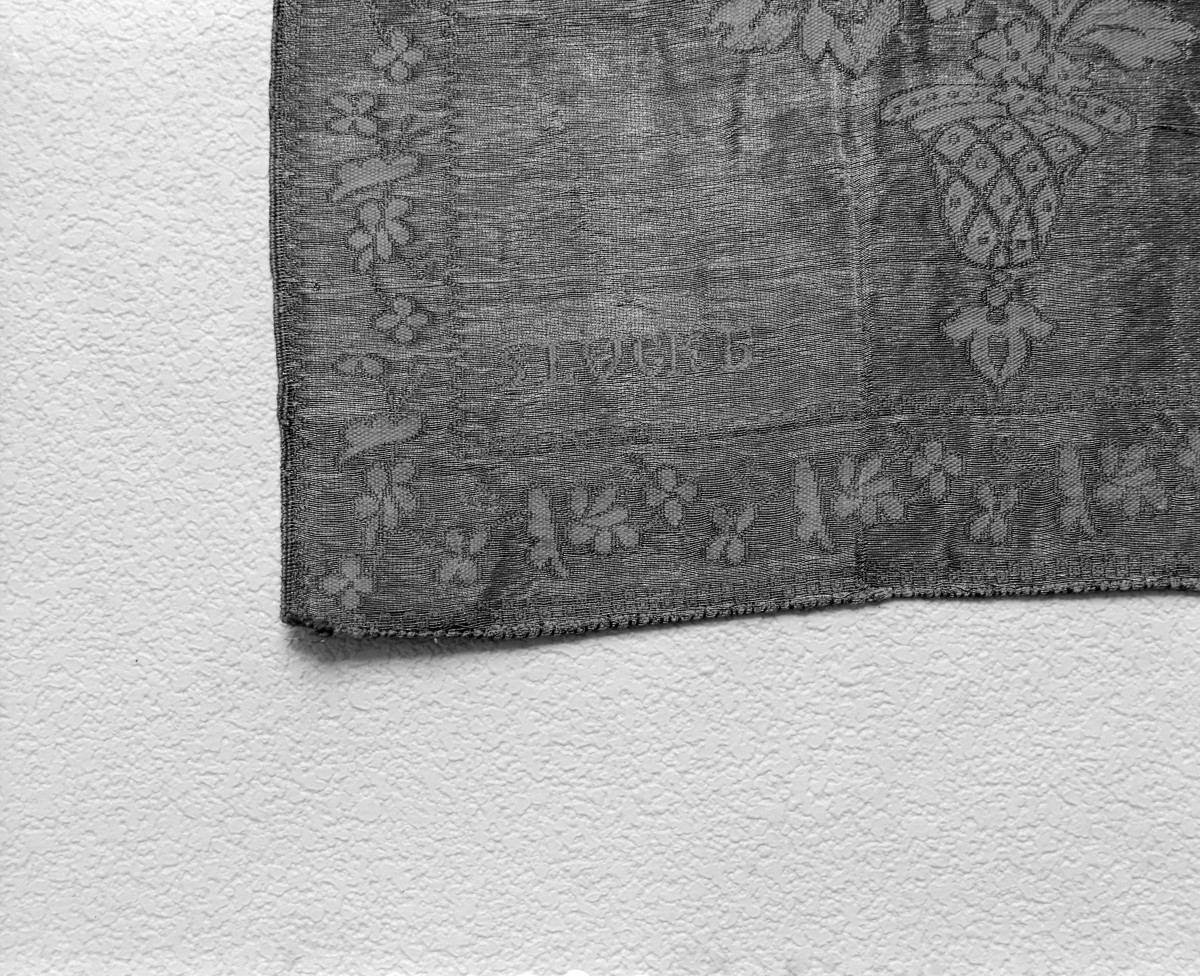 Zamek Królewski - zbiory - pas lity dwustronny - Słuck / 1807 rok/ - głowa i wciąża /fragment/ - awers - sygnatura, skan 1