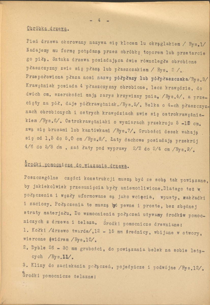 Drzewo w budownictwie wiejskim 1946 - instrukcja do poradnika budowlanego, skan 7