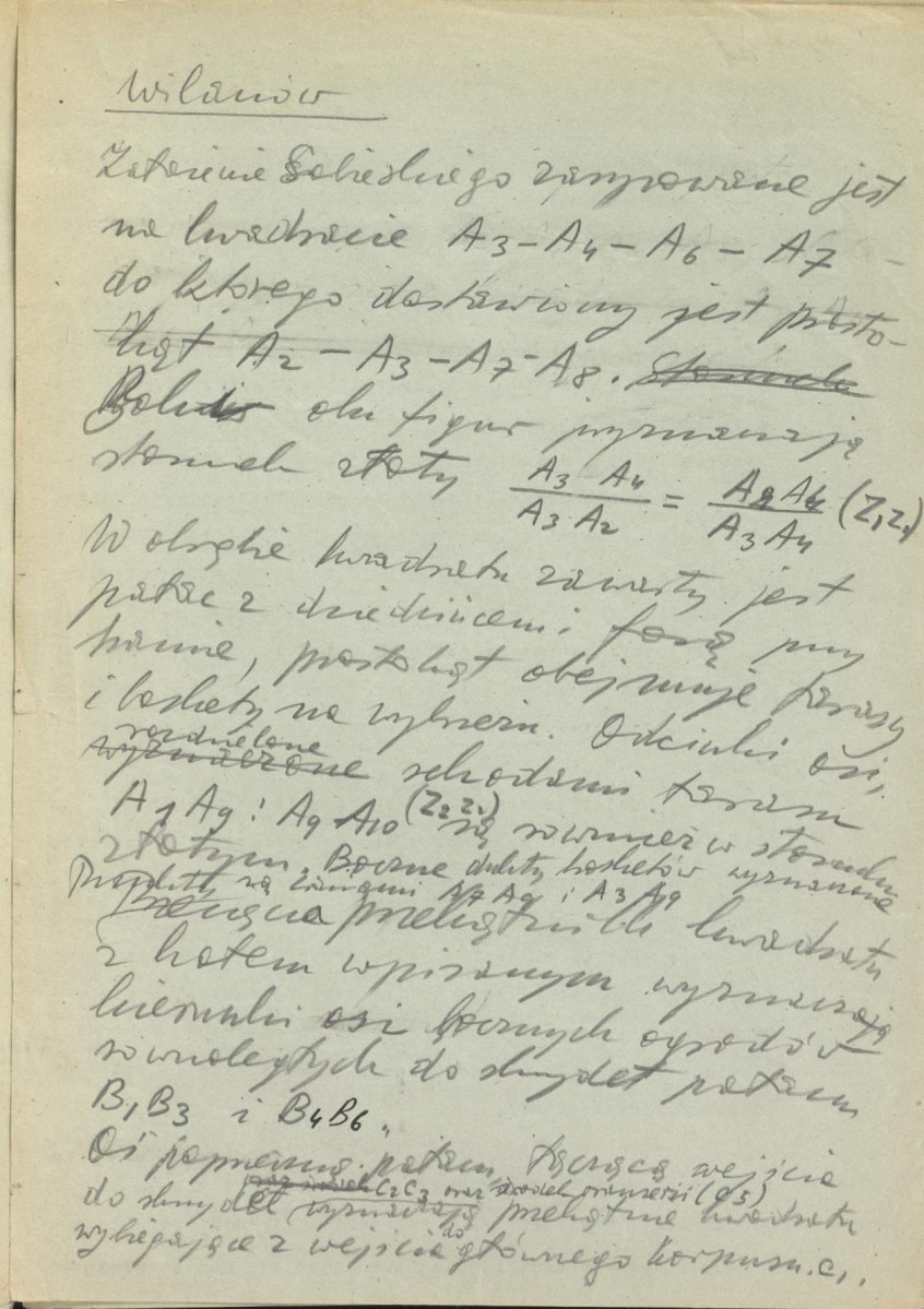 tekst, materiał roboczy do rozdziału 6. do wydawnictw: „Ogrody Polskie” i „Zarys historii kompozycji…”. Odwrotne strony nr. 13, 14, 16 zawierają notatki G.Ciołka dotyczące różnych wyliczeń: „Dekoracje kwietników”, m.in. analiza geometrii ogrodu w Wilanowie, wyliczenie typów konstrukcji planów, skan 15