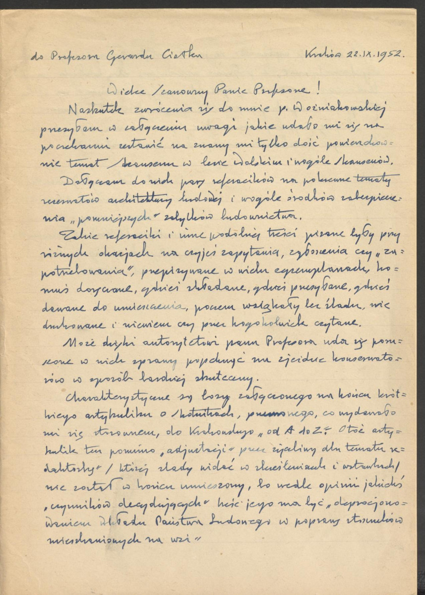 list i artykuły w sprawie skansenów, skan 2