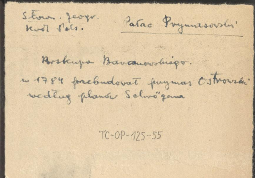 wypis ze Słownika Geograficznego Królestwa Polskiego na temat założenia Ogrodu Prymasowskiego w Warszawie, skan 1