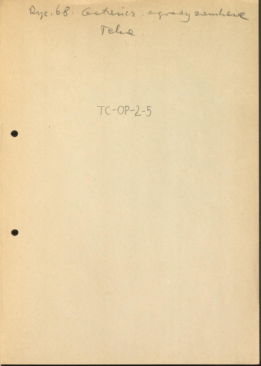 karty z notatkami dot. materiału ilustracyjnego (bez rysunków) dot. zamku w m. Tenczyn ryc.226 oraz w m. Gołańcz ryc.68, skan 2
