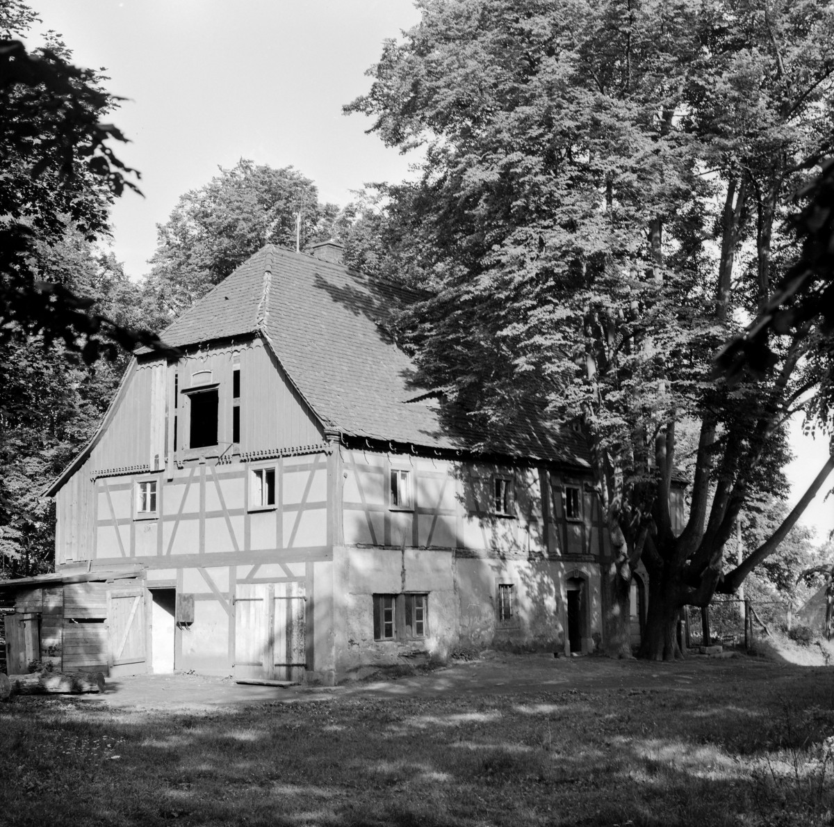 zespół zagrodowy - dom nr. 25 /pierwotnie?/ - widok ogólny, skan 1